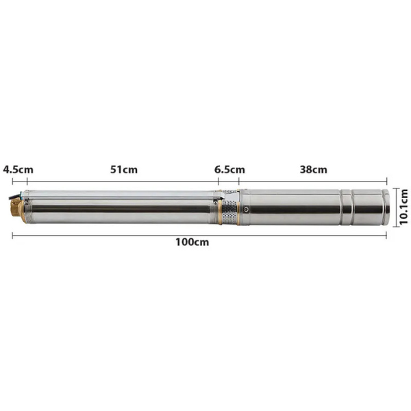 1.5HP Submersible Bore Water Pump for Deep Well Irrigation - Stainless Steel