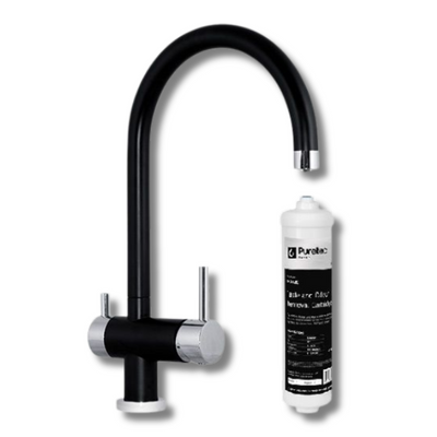 10 Inch Inline Fridge Filter Cartridge & Triple Action Mixer Tap-Off Grid Living Supplies Australia