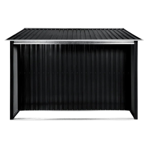 10 x 8ft Garden Shed with Semi-Closed Storage - Black-Off Grid Living Supplies Australia
