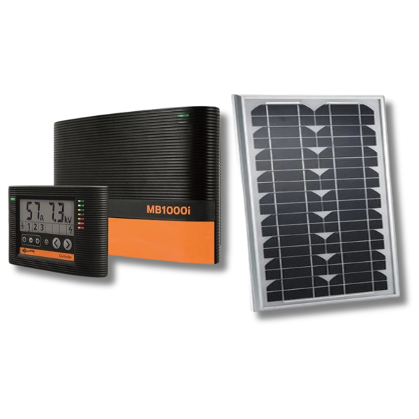 45km 130W Solar Powered Electric Fence Energiser & Solar Kit