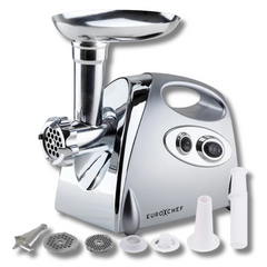 Electric Meat Grinder & Stainless Steel Mincer with Sausage Filler & Kibbe Maker - Silver-Off Grid Living Supplies Australia