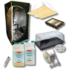 0.5x0.5x1m Grow Tent with Full Spectrum LED, Vent Fan and Growing Accessories-Off Grid Living Supplies