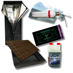 0.6m Grow Tent Seeding and Propagation Tray Kit with 6400K CFL Reflector and Heat Mat-Off Grid Living Supplies