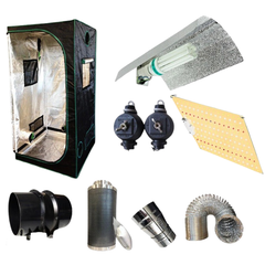 0.8m Grow Room with CFL and LED Panel, 6 Inch Fan and 4 Inch Filter Duct-Off Grid Living Supplies