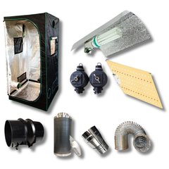 0.8m Grow Room with CFL and LED Panel, 6 Inch Fan and 4 Inch Filter Duct-Off Grid Living Supplies