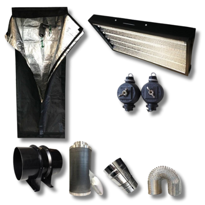 0.8x0.8x1.6m Hydroponic Grow Tent with T5 Propagation Light Combo-Off Grid Living Supplies