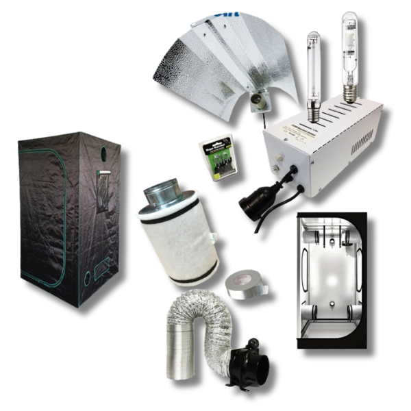 0.8x0.8x1.6m Hydroponics Grow Tent Setup with 250W HPS/MH Lamps and 4 Inch Fan Filter-Off Grid Living Supplies