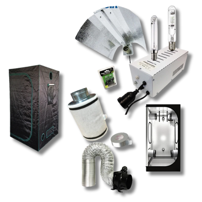 0.8x0.8x1.6m Hydroponics Grow Tent Setup with 250W HPS/MH Lamps and 4 Inch Fan Filter-Off Grid Living Supplies