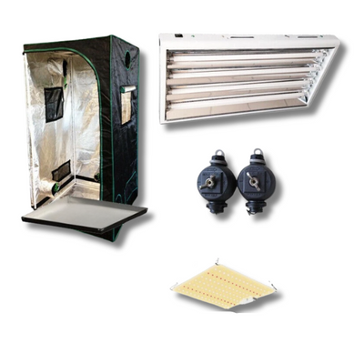 0.8x0.8x1.6m Hydroponics Grow Tent with T5 Propagation Light and LED Light Combo-Off Grid Living Supplies