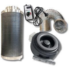10" Duct Fan with Carbon Filter, Aluminium Ducting & Speed Controller-Off Grid Living Supplies