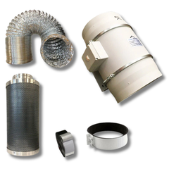 10" Low Noise Duct Fan with NRC Ducting & Filter Ventilation Combo-Off Grid Living Supplies
