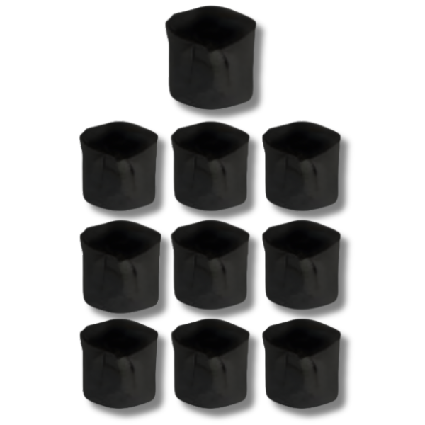 10 Pack 1 Gallon Fabric Felt Grow Pots for Hydroponic Plant Growth-Off Grid Living Supplies