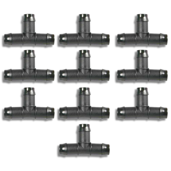 10 Pack 25mm Barbed Tee Fittings PVC Tee-Off Grid Living Supplies