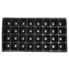 10 Pack 32 Cell Propagation Trays with Grow Cubes and Black Base-Off Grid Living Supplies