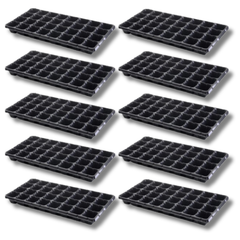 10 Pack 32 Cell Propagation Trays with Grow Cubes and Black Base-Off Grid Living Supplies