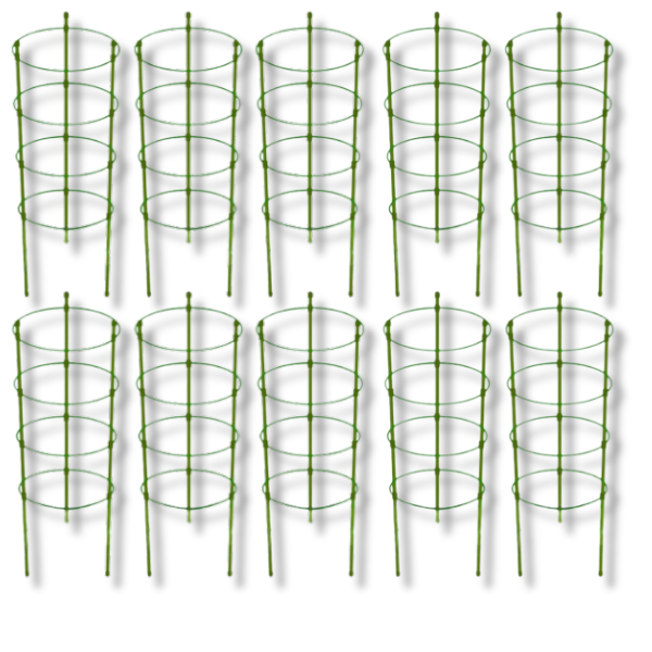 10 Pack Adjustable Orchid Flower Trellis Tomato Plant Support Cage 150cm Frame-Off Grid Living Supplies
