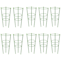 10 Pack Adjustable Steel Tomato Plant Cages 45cm / 60cm / 90cm-Off Grid Living Supplies
