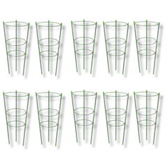 10 Pack Adjustable Steel Tomato Plant Cages 45cm / 60cm / 90cm-Off Grid Living Supplies