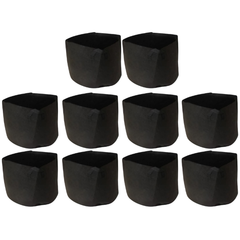 10 Pack Fabric Grow Pots with Handles 1–65 Gallon-Off Grid Living Supplies