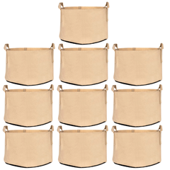 10 Pack Fabric Grow Pots with Handles 1–65 Gallon-Off Grid Living Supplies