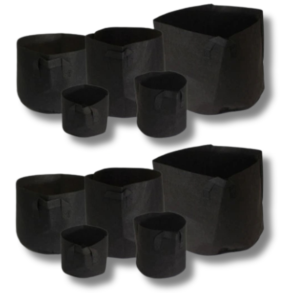10 Pack Fabric Grow Pots with Handles 1–65 Gallon-Off Grid Living Supplies