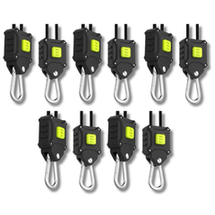10 Pack Heavy Duty Adjustable LED Grow Light Rope Ratchet Hangers-Off Grid Living Supplies