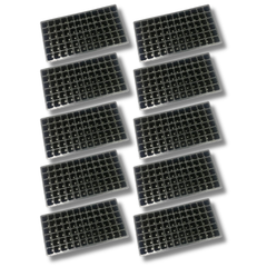 10 Pack Propagation Seeding Cloning Trays 72 Cells Grow Plug Black Tray-Off Grid Living Supplies