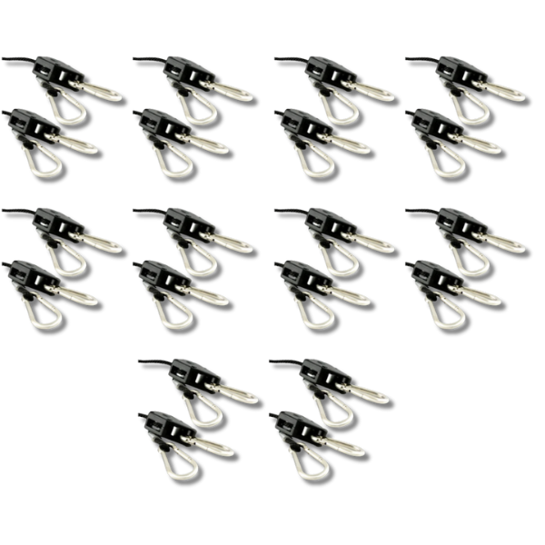 10 Pairs Heavy Duty Adjustable Universal Rope Ratchet Light Reflector Hangers 68kg-Off Grid Living Supplies