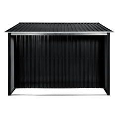 10 x 8ft Garden Shed with Semi-Closed Storage - Black-Off Grid Living Supplies Australia