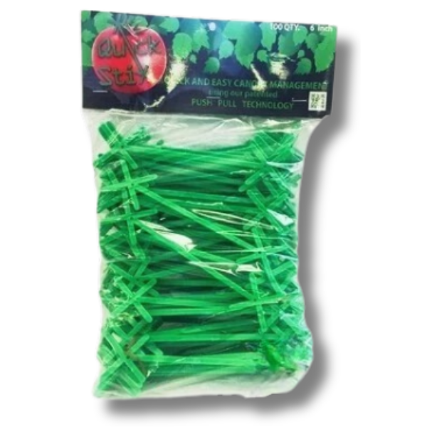 100 Pack Left Coast Quick Stix 150mm Stakes for Plant Training-Off Grid Living Supplies