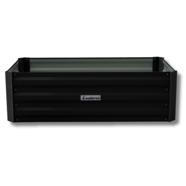 100 x 60 x 30cm Galvanized Steel Garden Bed - Black-Off Grid Living Supplies Australia