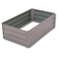 100 x 60 x 30cm Galvanized Steel Garden Bed - Grey-Off Grid Living Supplies Australia