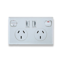 100 x Double USB Wall Power Supply Outlet Sockets AU Plug-Off Grid Living Supplies Australia