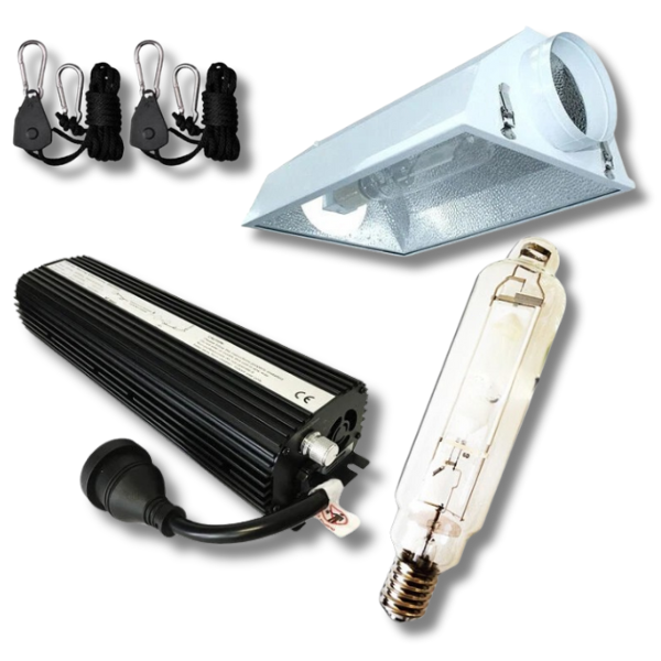 1000W Air-Cooled Vent Hood with HPS / MH Lamps and Digital Ballast Kit-Off Grid Living Supplies