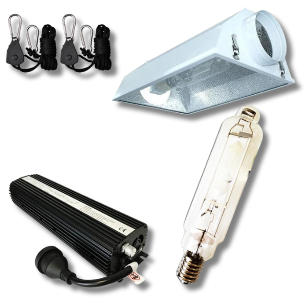 1000W Grow Light Kit with Air-Cooled Reflector and Dimmable Digital Ballast-Off Grid Living Supplies