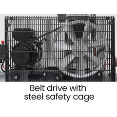 100L 2.6kW 116PSI Industrial Electric Air Compressor with Brushless Motor & Certified Tank - 15A Plug