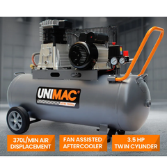 100L 2.6kW 116PSI Industrial Electric Air Compressor with Brushless Motor & Certified Tank - 15A Plug