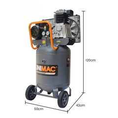 100L 2.6kW 116PSI Industrial Electric Air Compressor with Brushless Motor & Certified Vertical Tank - 15A Plug