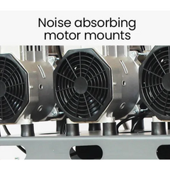 100L 4.5HP Silent Oil-Free Electric Air Compressor with Twin Nitto Outlets - 15A Plug
