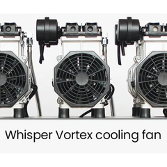 100L 4.5HP Silent Oil-Free Electric Air Compressor with Twin Nitto Outlets - 15A Plug