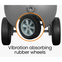 100L 4.5HP Silent Oil-Free Electric Air Compressor with Twin Nitto Outlets - 15A Plug