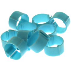 100x 20mm Blue Poultry Leg Bands for Chickens, Pigeons & Farm Birds-Off Grid Living Supplies Australia