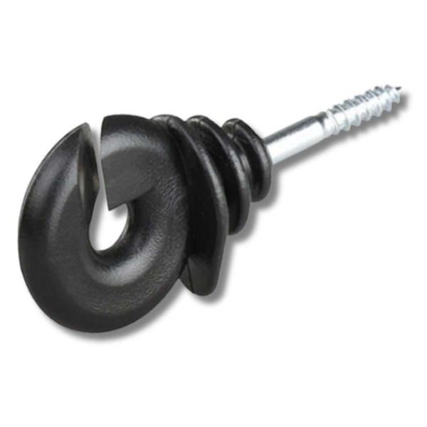 100x Screw-In Wood Post Insulators for Electric Fence Tape, Cord & Wire-Off Grid Living Supplies Australia