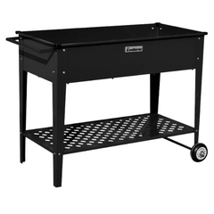 108.5 x 50.5 x 80cm Raised Galvanized Steel Garden Bed - Black-Off Grid Living Supplies Australia