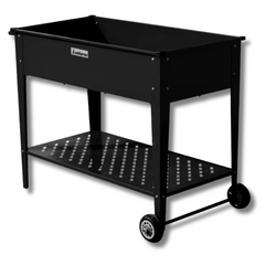 108.5 x 50.5 x 80cm Raised Galvanized Steel Garden Bed - Black-Off Grid Living Supplies Australia