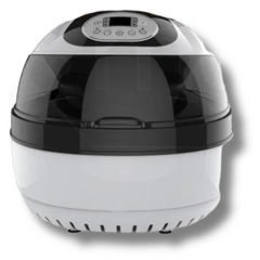 10L Electric Digital Air Fryer with Rotisserie, Rotating Fry Basket, Rack & Tongs - White-Off Grid Living Supplies Australia