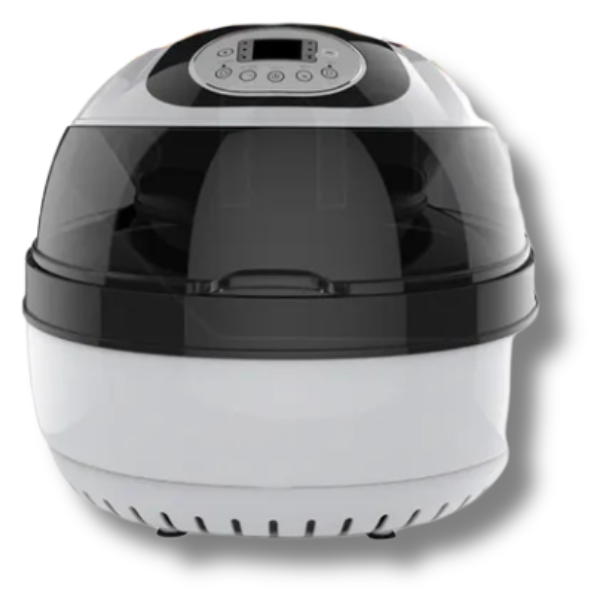 10L Electric Digital Air Fryer with Rotisserie, Rotating Fry Basket, Rack & Tongs - White-Off Grid Living Supplies Australia