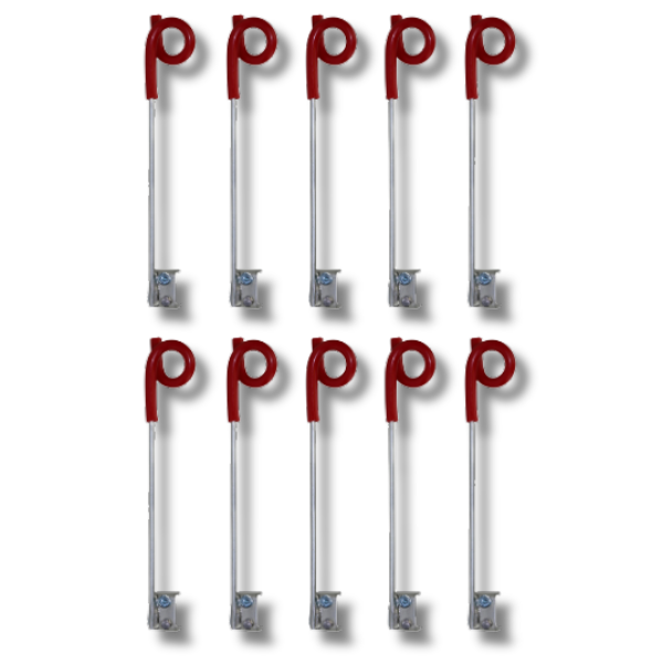 10x 150mm Pigtail Offset Insulators for Wood & Steel Posts-Off Grid Living Supplies Australia