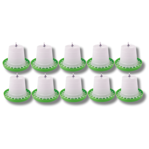 10x 3kg Poultry Feeders for Chickens & Birds-Off Grid Living Supplies Australia