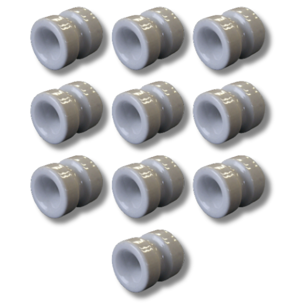 10x Porcelain Reel End Strain Insulators for Electric Fence-Off Grid Living Supplies Australia
